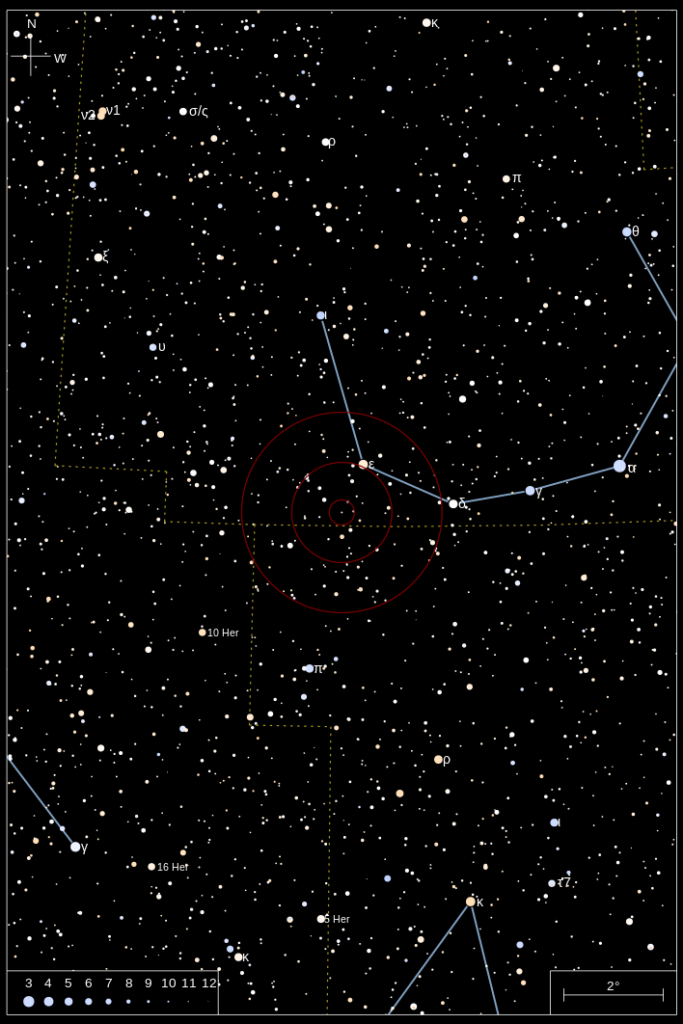 T CrB Nova Star Chart Generated with fchart3