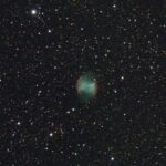 Messier 27, The Dumbbell Nebula, 7 minutes SeeStar EAA 08/24/2024