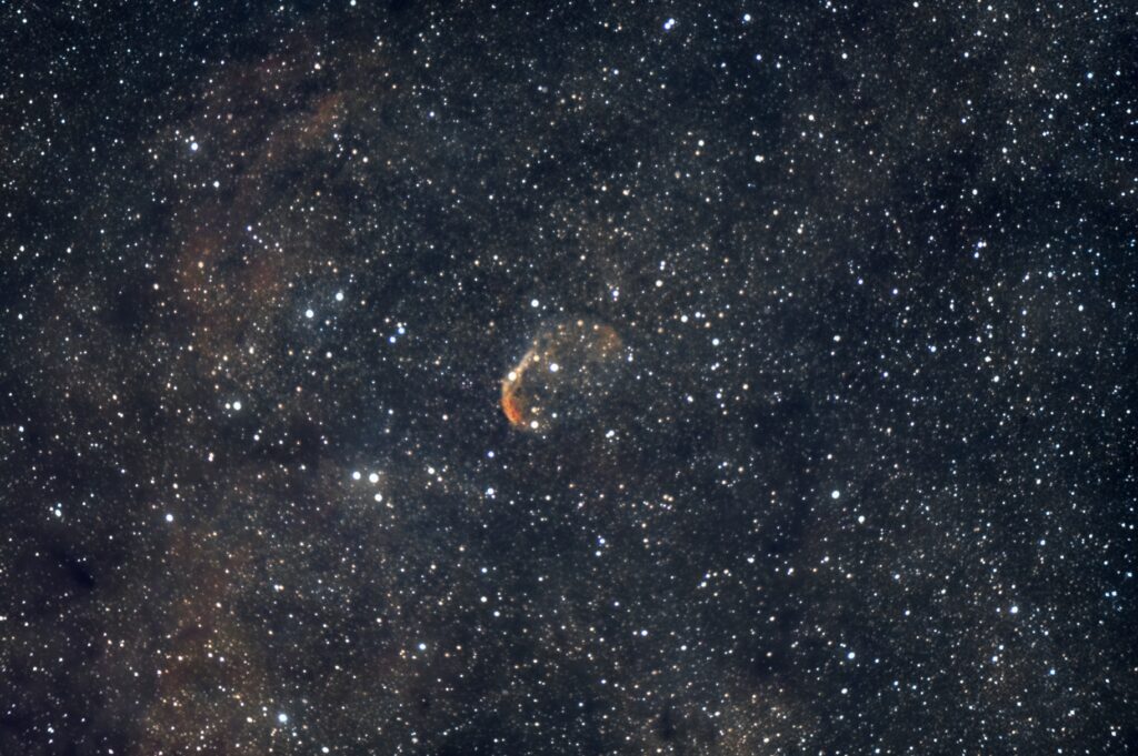 NGC 6888, The Crescent Nebula, 40 x 180 seconds captured on 10/08/2024