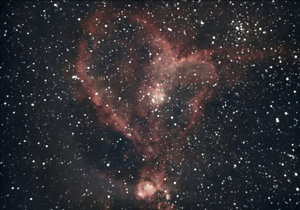 IC 1805, Open Cluster in the Heart Nebula, 11/05/2024, 40 x 180 seconds