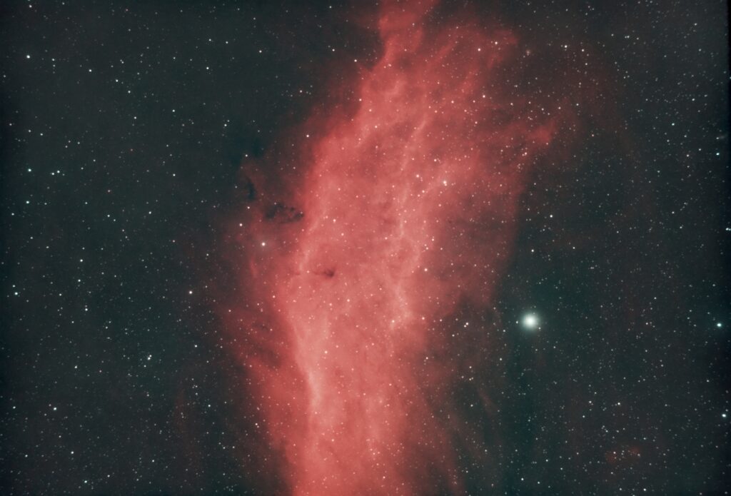 NGC 1499, the California Nebula - 120 x 180 seconds captured on 11/29/2024