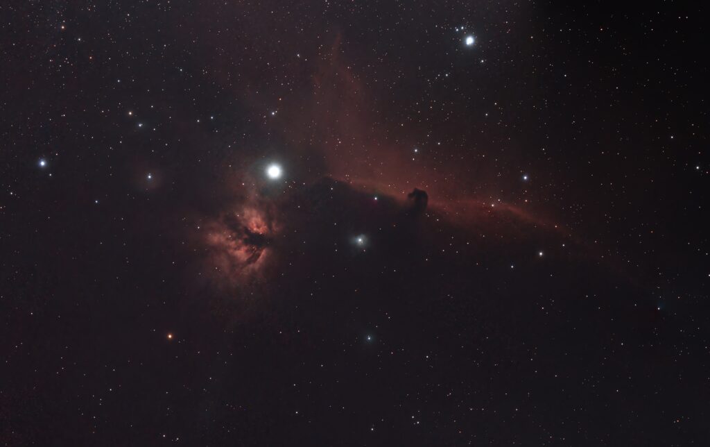 Horsehead Nebula and Flame Nebula - 4x4 Mosaic - Cropped and Processed in PixInsight.