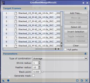 PixInsight Mosaic - Step 3 - GradientMergeMosaic Process
