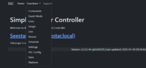 Simple SeeStar Controller (SCC) Functions Menu