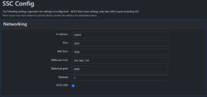 SSC Config - Stellarium Host and Port